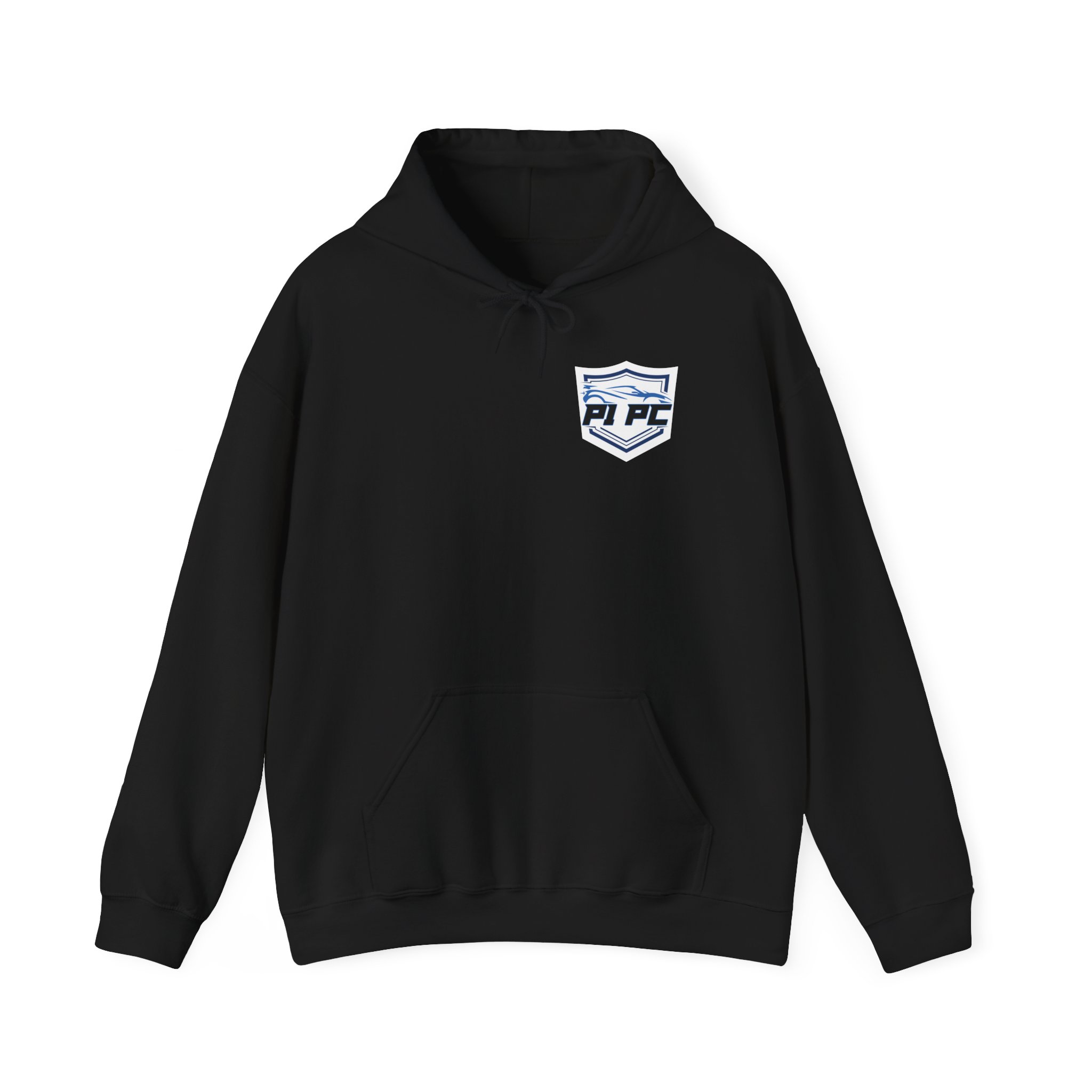 P1 PC White Logo Black Hoodie