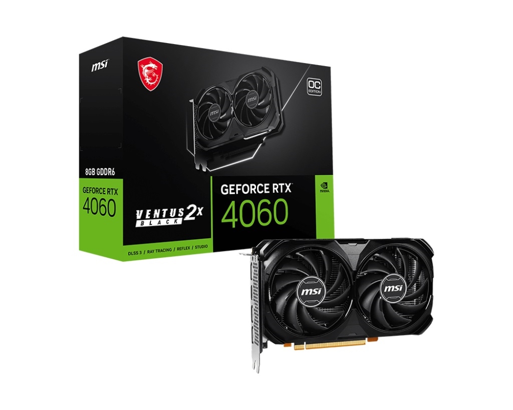 MSI GeForce RTX 4060 Ventus 2X Black 8GB OC GPU